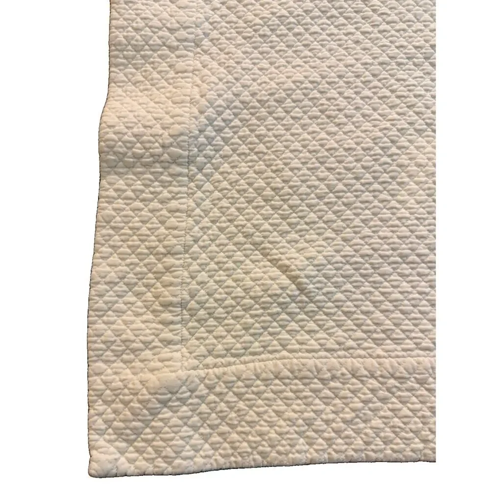 Bagni Volpi Noemi Italy Cotton Matelasse Coverlet Cream 92x80 Full Queen